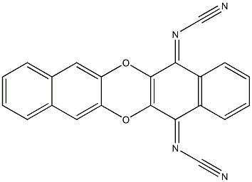 N,N'-ジシアノジナフト[2,3-b:2',3'-e][1,4]ジオキシン-5,14-ジイミン 化学構造式