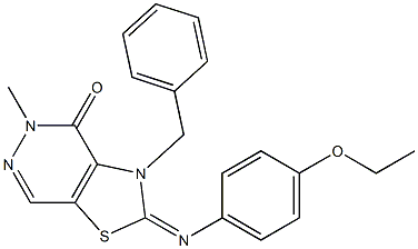 2-(4-Ethoxyphenylimino)-3-benzyl-5-methylthiazolo[4,5-d]pyridazin-4(5H)-one,,结构式