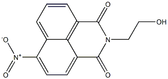2-(2-ヒドロキシエチル)-6-ニトロ-1H-ベンゾ[de]イソキノリン-1,3(2H)-ジオン 化学構造式