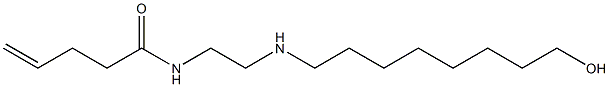 N-[2-[(8-ヒドロキシオクチル)アミノ]エチル]-4-ペンテンアミド 化学構造式