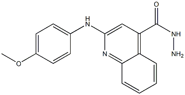 2-(4-Methoxyphenylamino)quinoline-4-carbohydrazide 结构式