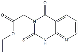 1,2,3,4-テトラヒドロ-4-オキソ-2-チオキソピリド[2,3-d]ピリミジン-3-酢酸エチル 化学構造式