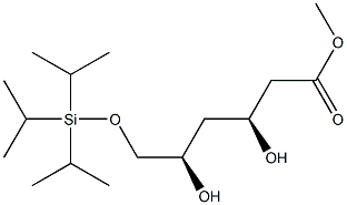 (3S,5R)-3,5-Dihydroxy-6-[(triisopropylsilyl)oxy]hexanoic acid methyl ester Structure