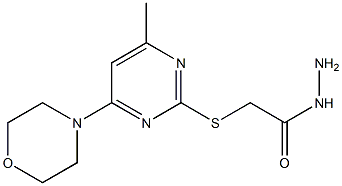 (6-Methyl-4-morpholino-2-pyrimidinylthio)acetic acid hydrazide Structure