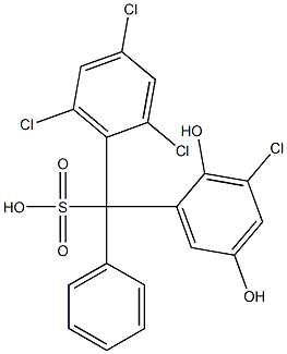 (3-Chloro-2,5-dihydroxyphenyl)(2,4,6-trichlorophenyl)phenylmethanesulfonic acid