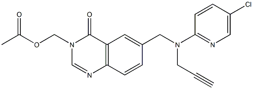  3-Acetyloxymethyl-6-[N-(5-chloro-2-pyridinyl)-N-(2-propynyl)aminomethyl]quinazolin-4(3H)-one