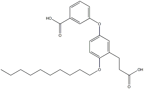 5-(3-Hydroxycarbonylphenoxy)-2-decyloxybenzenepropanoic acid,,结构式