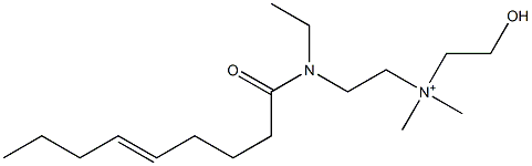 2-[N-Ethyl-N-(5-nonenoyl)amino]-N-(2-hydroxyethyl)-N,N-dimethylethanaminium,,结构式