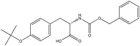 O-(1,1-ジメチルエチル)-N-(フェニルメトキシカルボニル)-L-チロシン 化学構造式