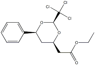 (2S,4R,6S)-2-Trichloromethyl-6-phenyl-1,3-dioxane-4-acetic acid ethyl ester Structure