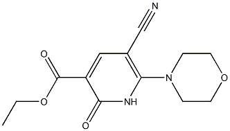 5-Cyano-6-morpholino-1,2-dihydro-2-oxopyridine-3-carboxylic acid ethyl ester,,结构式