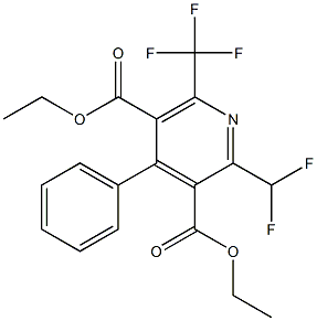 2-Difluoromethyl-6-(trifluoromethyl)-4-phenylpyridine-3,5-dicarboxylic acid diethyl ester