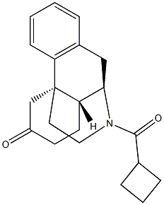 17-(シクロブチルカルボニル)モルフィナン-6-オン 化学構造式