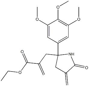 2-[[[5-(3,4,5-Trimethoxyphenyl)-2-oxo-3-methylenepyrrolidin]-5-yl]methyl]propenoic acid ethyl ester