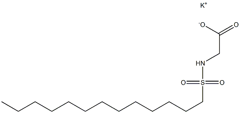 N-Tridecylsulfonylglycine potassium salt Structure