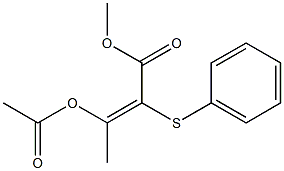 3-Acetoxy-2-phenylthio-2-butenoic acid methyl ester Structure