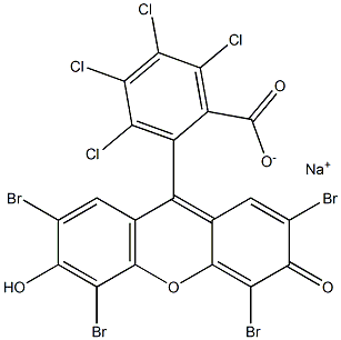 2-(2,4,5,7-Tetrabromo-6-hydroxy-3-oxo-3H-xanthen-9-yl)-3,4,5,6-tetrachlorobenzoic acid sodium salt Structure