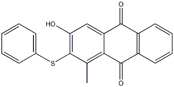 3-Hydroxy-1-methyl-2-phenylthioanthraquinone,,结构式