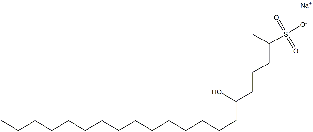 6-ヒドロキシヘニコサン-2-スルホン酸ナトリウム 化学構造式