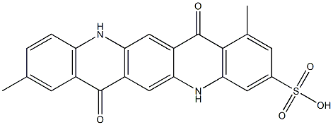 5,7,12,14-テトラヒドロ-1,9-ジメチル-7,14-ジオキソキノ[2,3-b]アクリジン-3-スルホン酸 化学構造式