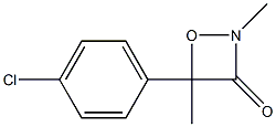 2,4-Dimethyl-4-(4-chlorophenyl)-1,2-oxazetidin-3-one,,结构式