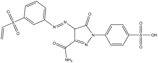 4-[3-Carbamoyl-5-oxo-4-(m-vinylsulfonylphenylazo)-2-pyrazolin-1-yl]benzenesulfonic acid|