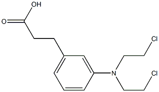 3-[Bis(2-chloroethyl)amino]benzenepropanoic acid 结构式