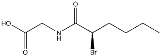 (+)-N-[(R)-2-Bromohexanoyl]glycine,,结构式