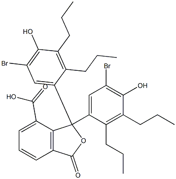 1,1-Bis(5-bromo-4-hydroxy-2,3-dipropylphenyl)-1,3-dihydro-3-oxoisobenzofuran-7-carboxylic acid Structure