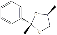 (2S,4S)-2,4-ジメチル-2-フェニル-1,3-ジオキソラン 化学構造式