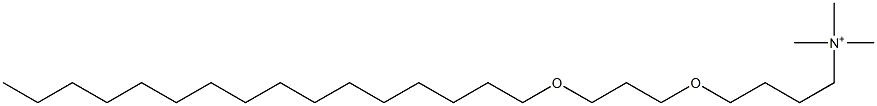 4-(3-Hexadecyloxypropyloxy)-N,N,N-trimethylbutan-1-aminium 结构式