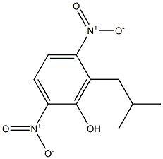 6-イソブチル-2,5-ジニトロフェノール 化学構造式