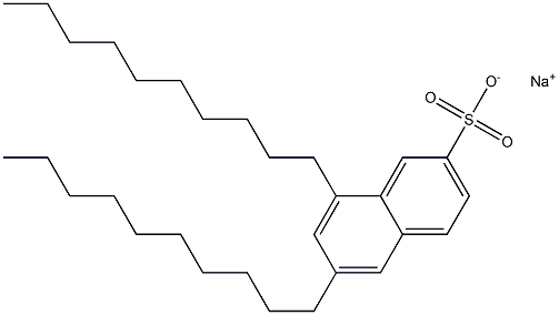 6,8-Didecyl-2-naphthalenesulfonic acid sodium salt Structure