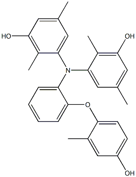 N,N-Bis(3-hydroxy-2,5-dimethylphenyl)-2-(4-hydroxy-2-methylphenoxy)benzenamine Structure