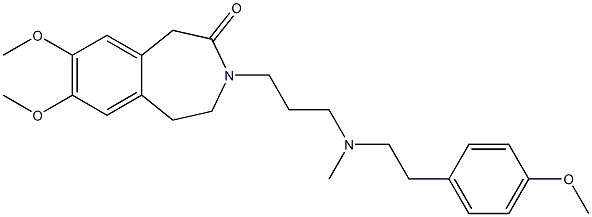 4,5-Dihydro-7,8-dimethoxy-3-[3-[N-methyl-2-(4-methoxyphenyl)ethylamino]propyl]-1H-3-benzazepin-2(3H)-one Structure