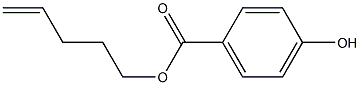 4-Hydroxybenzoic acid 4-pentenyl ester 结构式