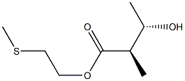(2R,3S)-2-メチル-3-ヒドロキシ酪酸2-(メチルチオ)エチル 化学構造式