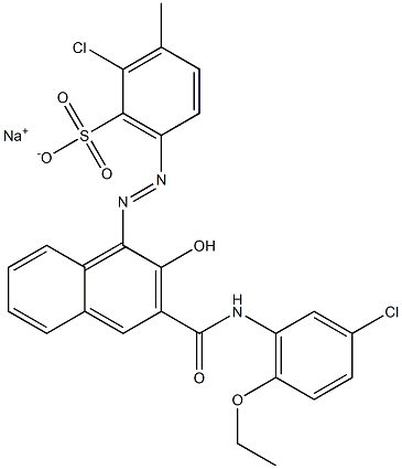  2-Chloro-3-methyl-6-[[3-[[(3-chloro-6-ethoxyphenyl)amino]carbonyl]-2-hydroxy-1-naphtyl]azo]benzenesulfonic acid sodium salt