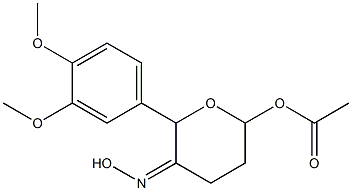  Acetic acid [5-(hydroxyimino)-6-(3,4-dimethoxyphenyl)tetrahydro-2H-pyran]-2-yl ester