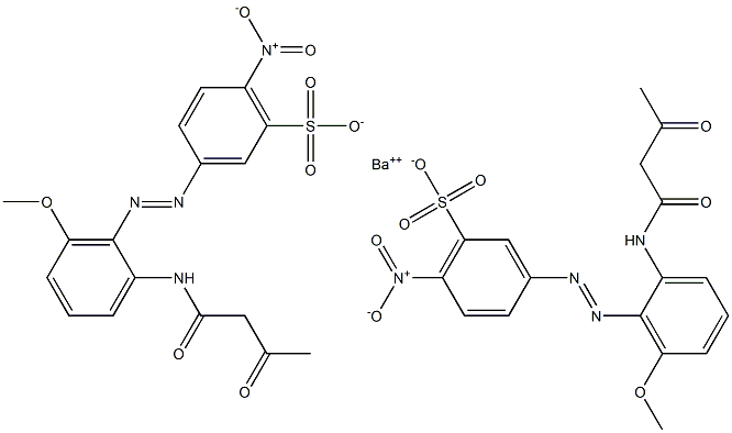 Bis[3-[2-(1,3-dioxobutylamino)-6-methoxyphenylazo]-6-nitrobenzenesulfonic acid]barium salt