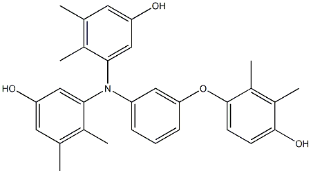 N,N-Bis(5-hydroxy-2,3-dimethylphenyl)-3-(4-hydroxy-2,3-dimethylphenoxy)benzenamine Structure