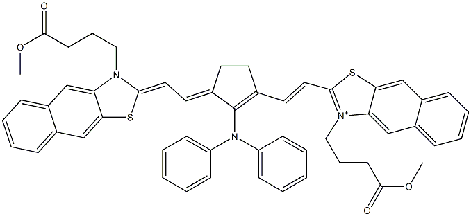 2-[2-[2-(Diphenylamino)-3-[2-[3-(4-methoxy-4-oxobutyl)naphtho[2,3-d]thiazol-2(3H)-ylidene]ethylidene]-1-cyclopenten-1-yl]ethenyl]-3-(4-methoxy-4-oxobutyl)naphtho[2,3-d]thiazol-3-ium