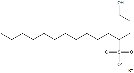 1-ヒドロキシペンタデカン-4-スルホン酸カリウム 化学構造式