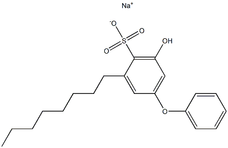 5-ヒドロキシ-3-オクチル[オキシビスベンゼン]-4-スルホン酸ナトリウム 化学構造式