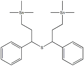 フェニル(3-トリメチルスタンニルプロピル)スルフィド 化学構造式