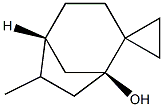 (1'S,5'R)-6'-メチルスピロ[シクロプロパン-1,2'-ビシクロ[3.2.1]オクタン]-1'-オール 化学構造式