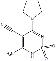 3-Amino-4-cyano-5-(pyrrolidin-1-yl)-2H-1,2,6-thiadiazine 1,1-dioxide Structure
