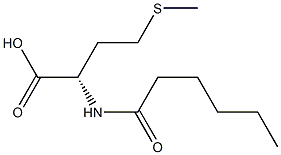 (S)-4-Methylthio-2-[(1-oxohexyl)amino]butanoic acid,,结构式