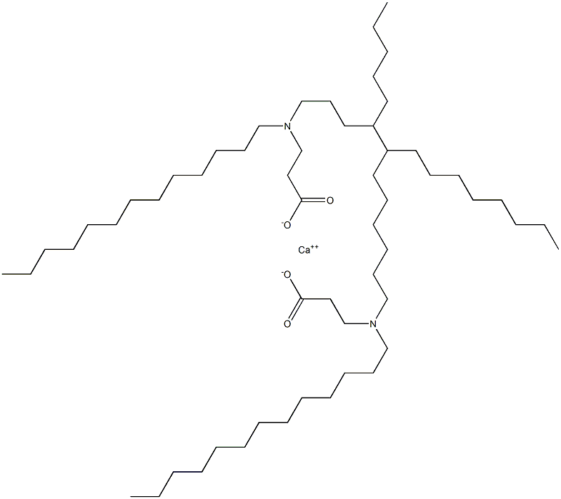 Bis[3-(ditridecylamino)propanoic acid]calcium salt Structure