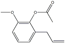 Acetic acid 2-allyl-6-methoxyphenyl ester,,结构式